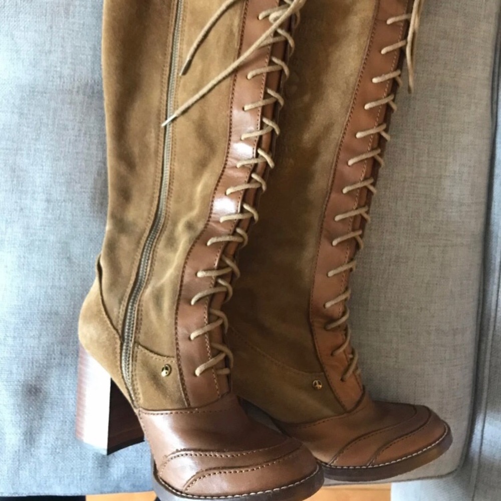 Lucky Brand Sz 6 Lace-up Leather Boots
